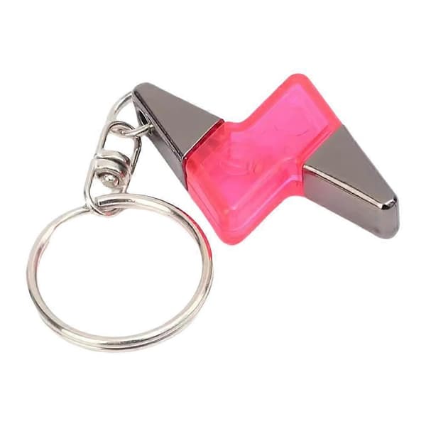 Statisk eliminator nøglering zinklegering ABS pink grå blå A