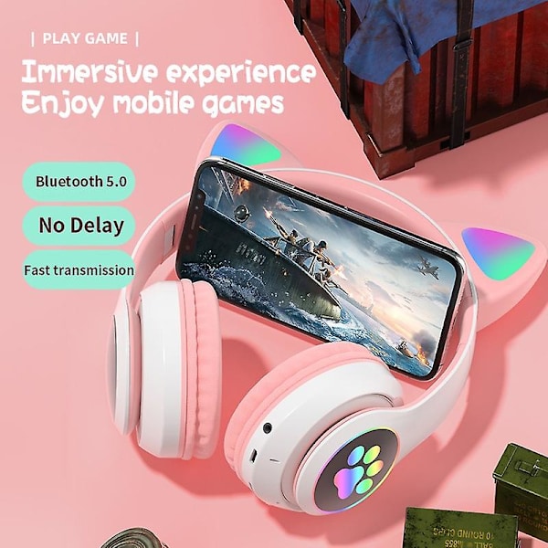 Bluetooth-kuulokkeet Langattomat kuulokkeet Taitettavat kuulokkeet Korttituki Kuulokkeet Kuulokkeet Pelikuulokkeet Kissan korvakuulokkeet Melunvaimennus A