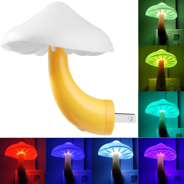 Soppsensor LED nattlys - 7 farger skiftende magisk lampe