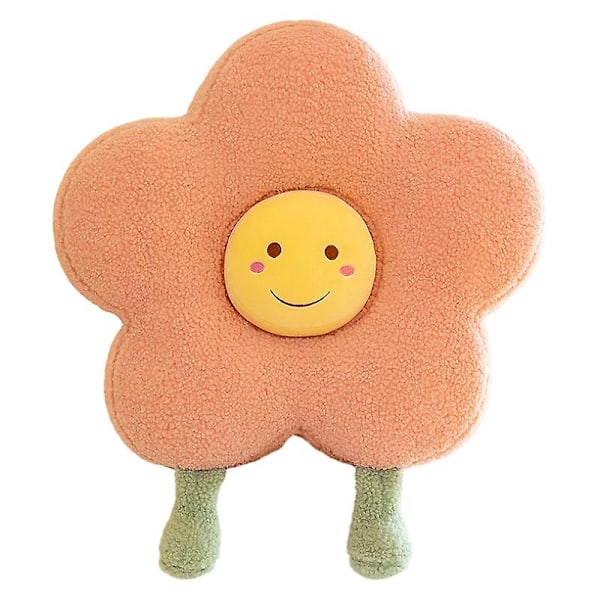 Sunflower Cushion Sofa Cushion Plush Cushion Flower Pillow Student Office Chair Car Back Cushion（pink）