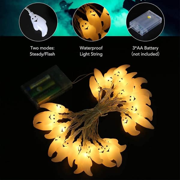 Halloween Lys Kæde 3m*20 LED Spøgelse Lys Kæde Halloween LED Lys Kæde