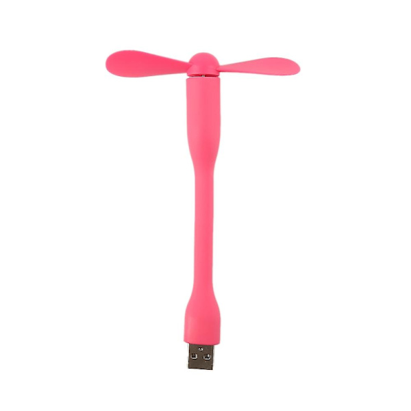 Kreativ USB-ventilator Fleksibel bærbar mini-ventilator og USB LED-lygtelampe til Power Bank & Notebook & Computer Summer Gadget（blå lampe）