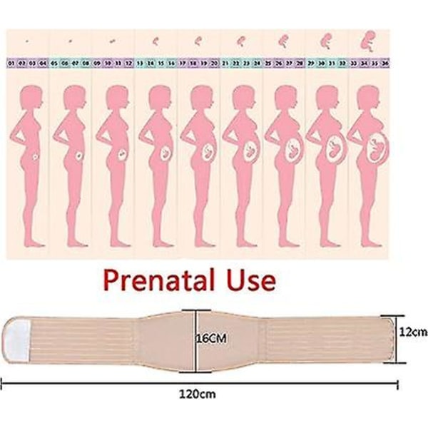 Gravidbälte 120 cm Graviditetsbälte Midja och magstöd - Gravidbälte stöder nyblivna mammor för att minska smärta under graviditet och efter förlossningen