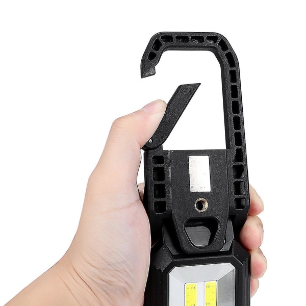 Cob Work Light, -life 10w Led Spotlight Uppladdningsbar Bärbar Inspektionsljus Magnetisk ficklampa med USB för bilreparation, fiske, camping, vandring