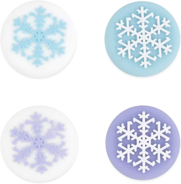4-pack Silikon Tumgrepp för Joy-Con - Snö - Joystick-skydd för Switch/OLED/Switch Lite - Analoga Tumgrepp (Snö)