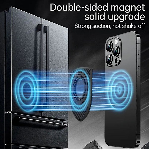 Dobbeltsidet stativgreb 360° roterende til mobiltelefon magnetisk bjergbeslag（Skjold-stil）