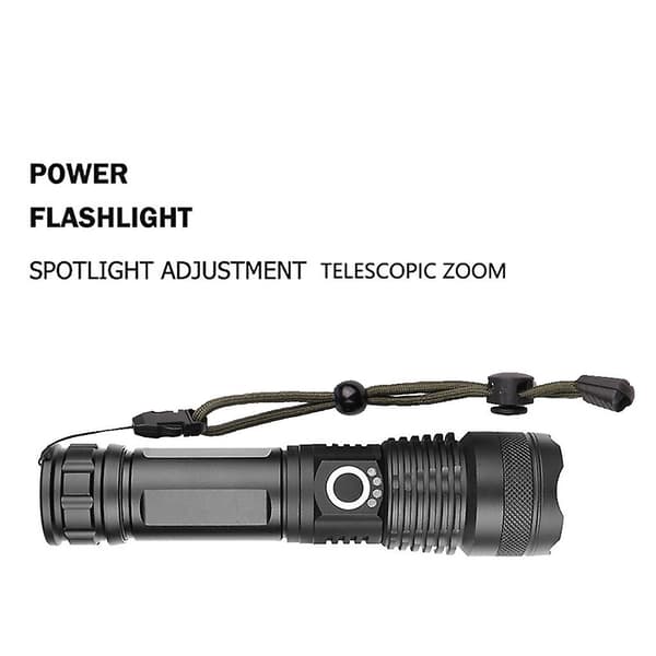 Tehokas XHP50 Zoom-taskulamppu LED USB-ladattava taskulamppu otsalamppu