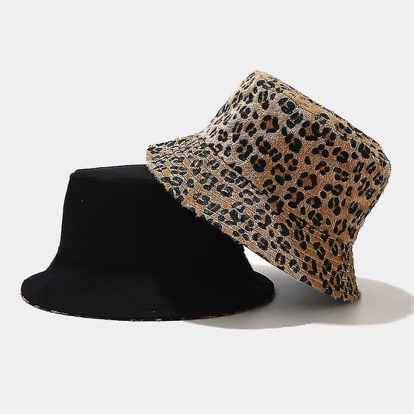 2pack Höst Och Vinter Leopard Print Dubbelsidig Fiskarehatt/Utomhus Solhatt För Flickor