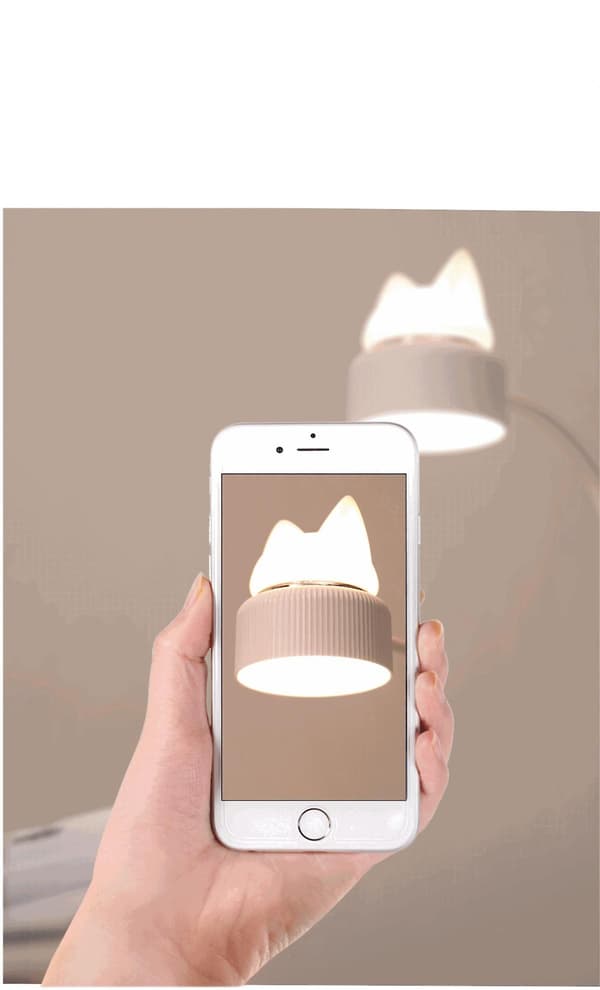 Børns LED-bordlampe, sød kattenatlampe til soveværelser, mini