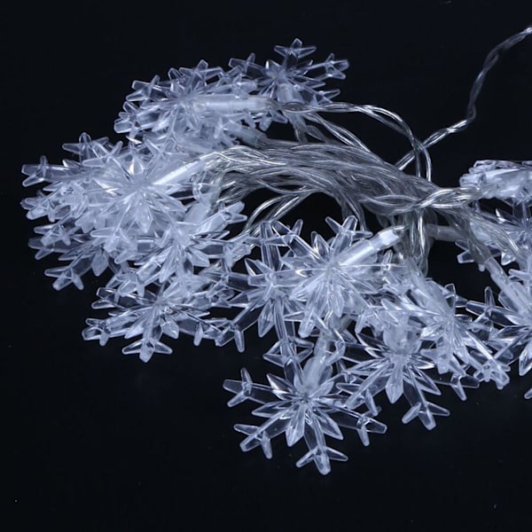 Julepynt 5m 50led Jule Snefnug Streng Lys Dekorationer Vinter Eventyrland Dekor