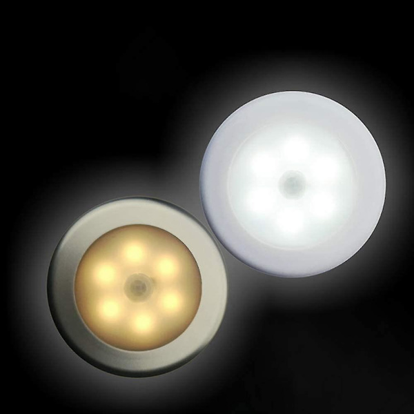 Nattlamper med bevægelsessensor, 6 LED-bevægelsessensorlamper