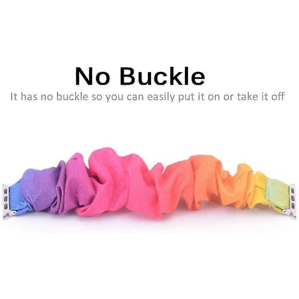 Kompatibel Apple Watch Series 7 41mm Scrunchie-band, Mjukt Tryckt Elastiskt Scrunchie-band för Apple Watch Series 7/SE/6/5/4/3/2/1 38mm 40mm 41mm