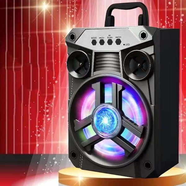 Bärbar Bluetooth-högtalare med dubbla subwooferbas Bluetooth 5.0 Trådlös högtalare Stöd för FM-radio Litet stereoljudsystem