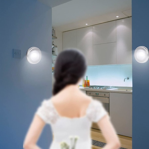 Automatisk natlys sensor med bevægelsessensor; Sensorlamper 3 runde LED-sensor