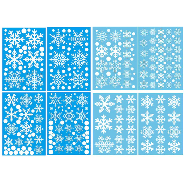 Jul snöflinga fönster klistermärke, för fönster spegel dekoration Christmas Holiday Party Supplies