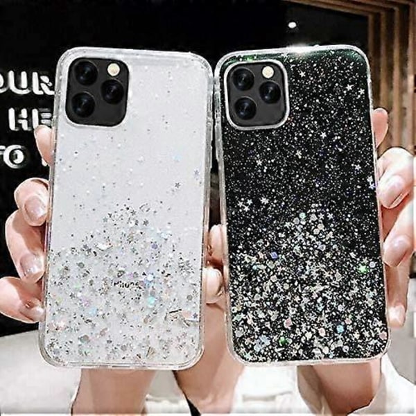 Bling-fodral för iPhone 13, Glitterfodral, Lyxigt Flickigt Glittrande Stjärnigt Smalt Flexibelt Lätt Mjukt Gel TPU Skyddande Fodral för Apple iPhone 13 6.1'' 20
