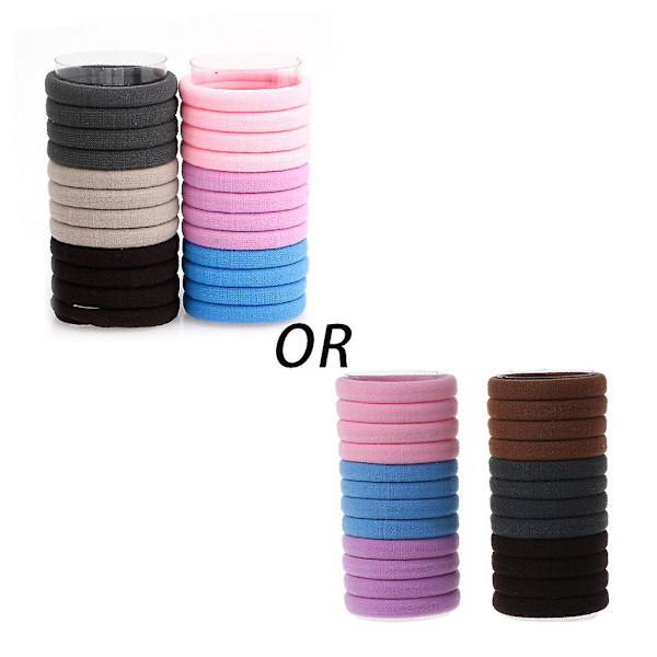 24 stk. Fashion Girls Women Hårbånd Bånd Elastisk Reb Ring Hårbånd Hestehale Ny