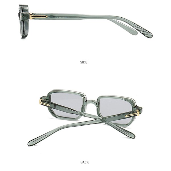Trendiga solglasögon för utomhusbruk Uv400-skydd Fashion Square Frame Sunnies Utomhusglasögon för män och kvinnor (grå ram)