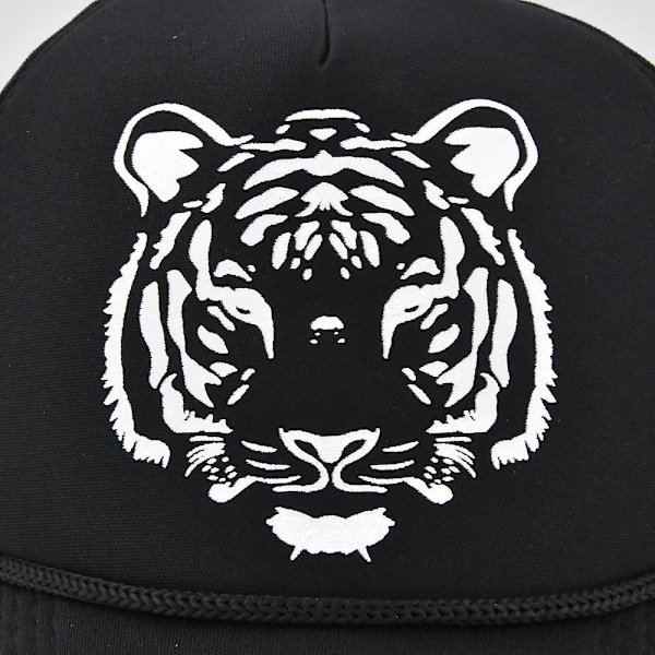 Tegneserie Tryk Baseball Cap Tiger Hoved Peaked Cap Mesh Cap Personlig Silketryk Buet Skygge Solskygge