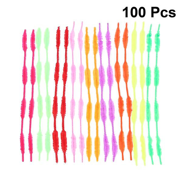 100 st Funny Kids Child Craft Twisting Sticks Handgjorda konst DIY-material Twistable Stick Toys (Blandad färg)（M，Bild 1）