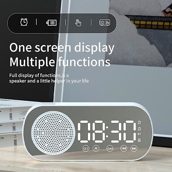 Klocka Spegelklocka Väckarklocka Led Väckarklocka Skrivbordsklocka Högtalare Skrivbordshögtalare Bluetooth-högtalare Trådlös högtalare Högtalare med FM-radio