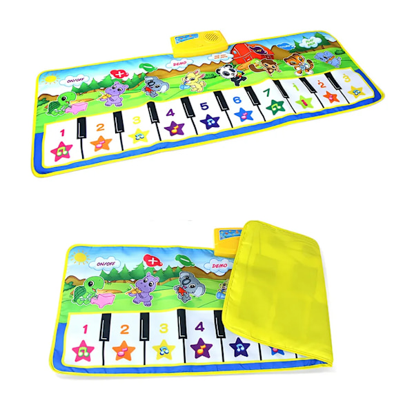 Baby Piano Mat Musik Touch Rug 100x36CM Musik Piano Keyboard Mat Baby Pedagogiska Leksaker för Spädbarn