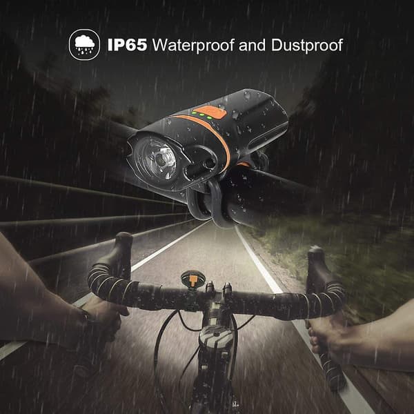 Tehokas LED-pyörälamppu polkupyörään (musta)