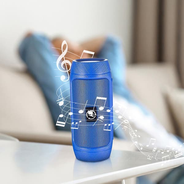 Trådlös handhållen Bluetooth-högtalare, bärbar subwoofer, miniljudsystem (blå)