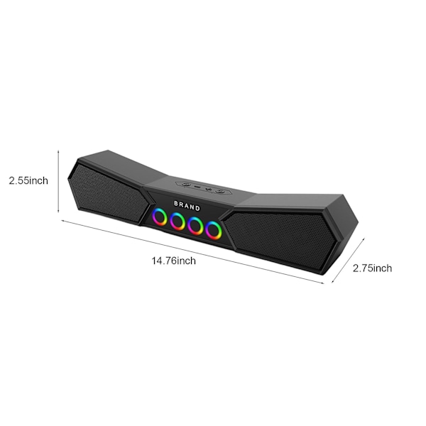 Bluetooth-høyttaler skrivebord farge RGB-bar Bluetooth-høyttaler