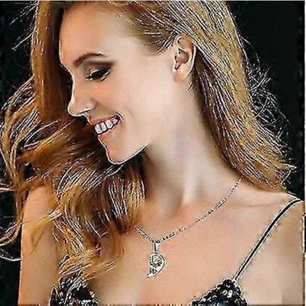 2 st Halsband och Armband för Par, Matchande Set, hjärthänge (silver silver)