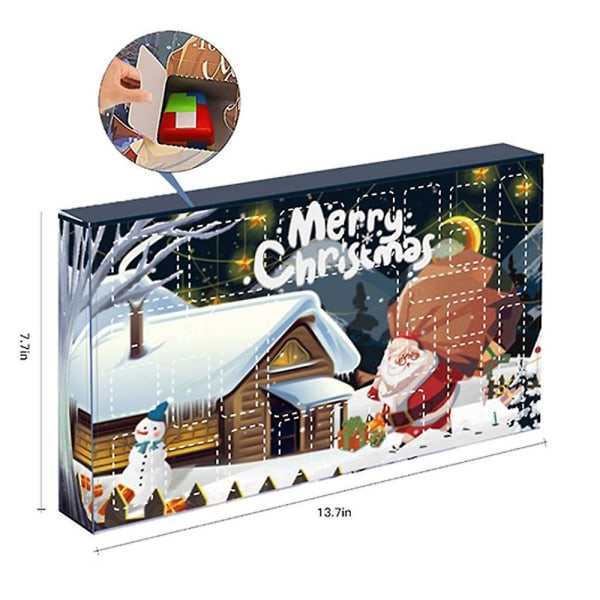 2023 Christmas Brain Teaser Pussel Adventskalender Xmas Countdown Present Blind Box Stor utmaning leksaker för tonåringar Barn Vuxna