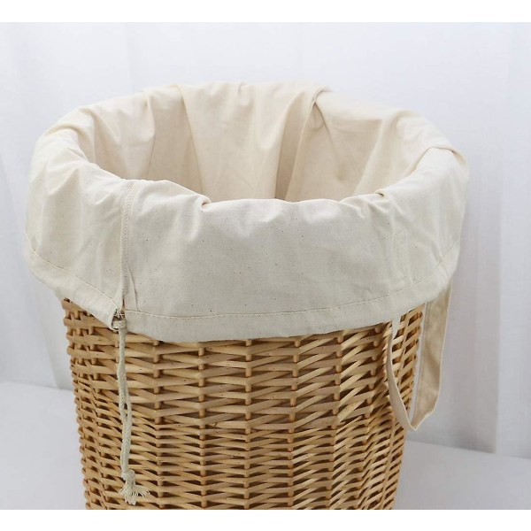 2-pack Naturlig bomull Linne tvättpåsar med bärhandtag och dragsko Stängs i maskin Tvättbar för tvättkorgar eller korgar