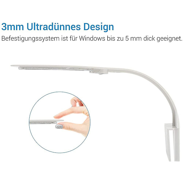 Ultra-tynd LED-lampe til små akvarier, mini akvarium klemmelampe med 24 LED'er