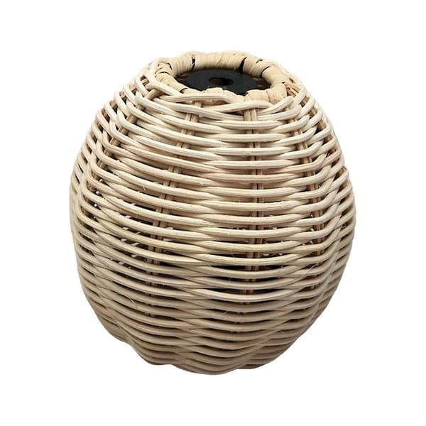 Rattan bordlampe base lille log