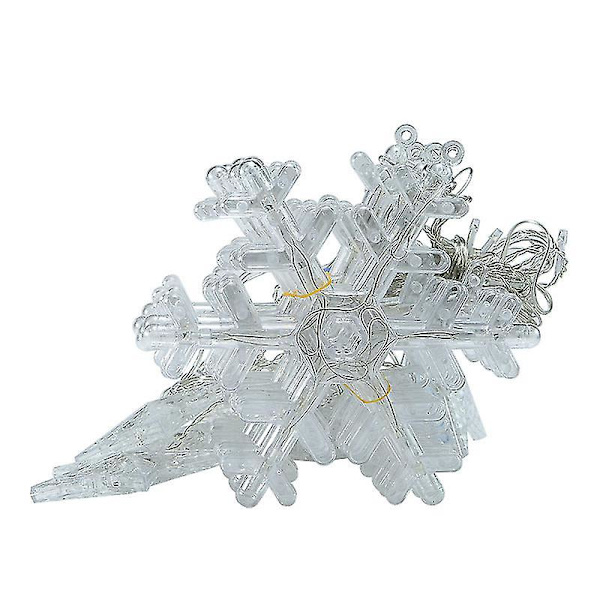 Wabjtam Jul Snöflinga Ljus Led Snöflinga Istapp Ljus Timer Jul Ljus Dekor