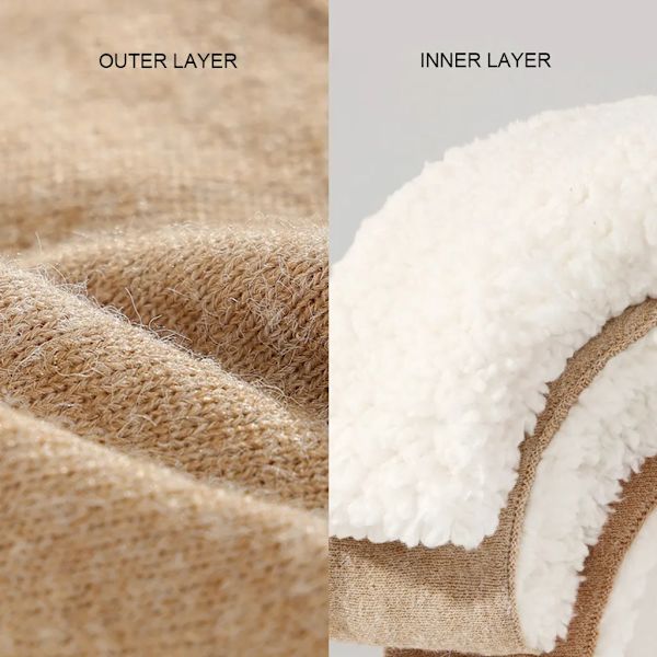 Öronvärmare för män och kvinnor Klassiska fleece enfärgade vintervarma öronmuffar (Beige DEZ38)