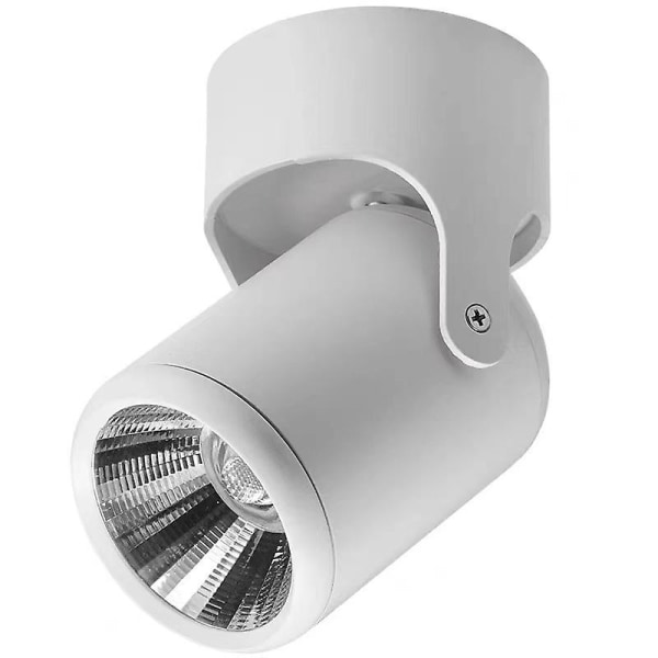 Vit inomhusspotlight, vit LED-takspotlight, justerbar takspotlight (varmvitt ljus)