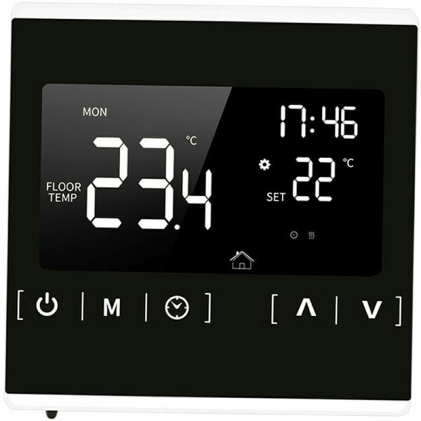 GTA LCD Touch Screen Smart Termostat til Hjem Programmerbar Elektrisk Gulvvarme AC 85-250V, Hvid - Hvid??