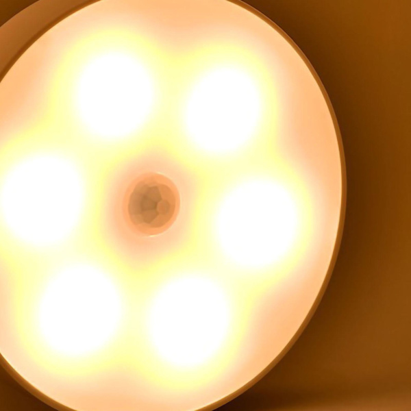 2024 Rund LED Nattlampa Vit Varm USB Laddningsbar Väggmontering för Sovrum Barnrum Hall Trapp 0,68 Typ 3