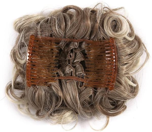 Kort krøllet Up Do snørebånd hestehale hårextensions hårstykker Scrunchy