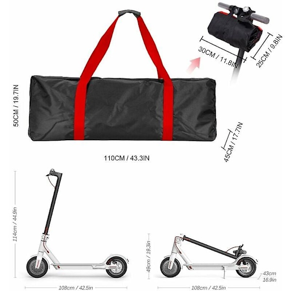 DWW - Bærbar håndtaske i Oxford-stof til Xiaomi M365 Scooter
