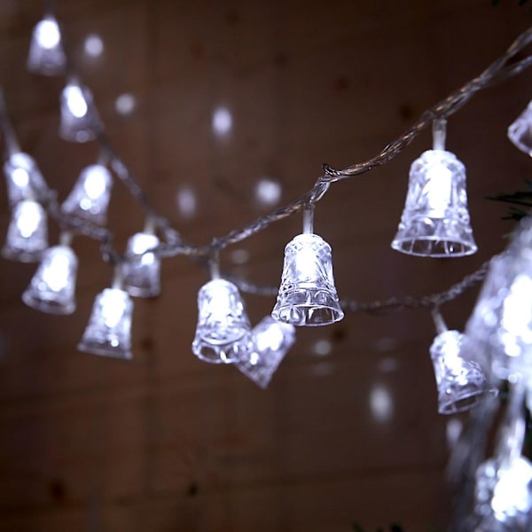 Julgransprydnader 1,5M 10Led Jul Klocka Slingor Ljus Utomhus Fest Trädgårdsdekoration