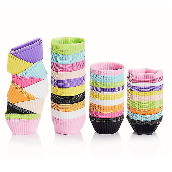 4st/set Mini 4 former Silikon Muffinsformar Bakningstillbehör (Aprikos)
