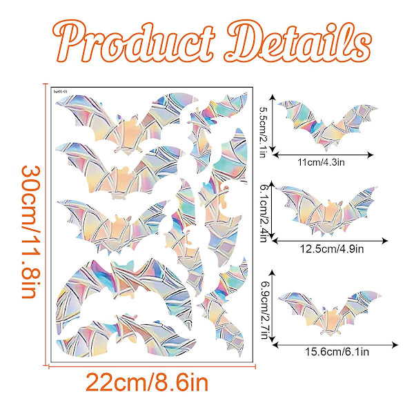 Dww-Suncatcher Dazzle värikkäät ikkunatarrat sateenkaaren prisma perhonen staattiset lasitarrat PVC anti-kolhu ikkunatarrat