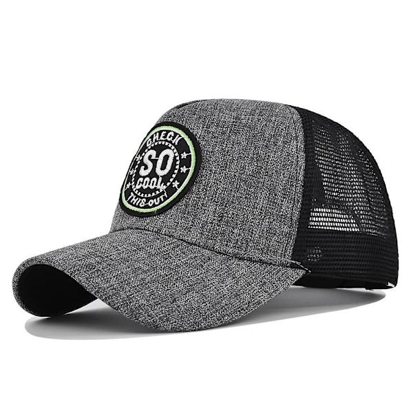 Brev broderad basebollkeps lapp broderi toppig keps mesh keps personlig broderi böjd skärm solhatt