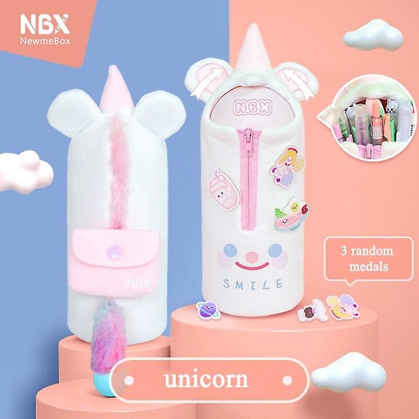 Kawaii blyantæske enhjørning blyantæsker plys skoleartikler trousse scolaire pen etui estuche escolar sød blyantæske（enhjørning）
