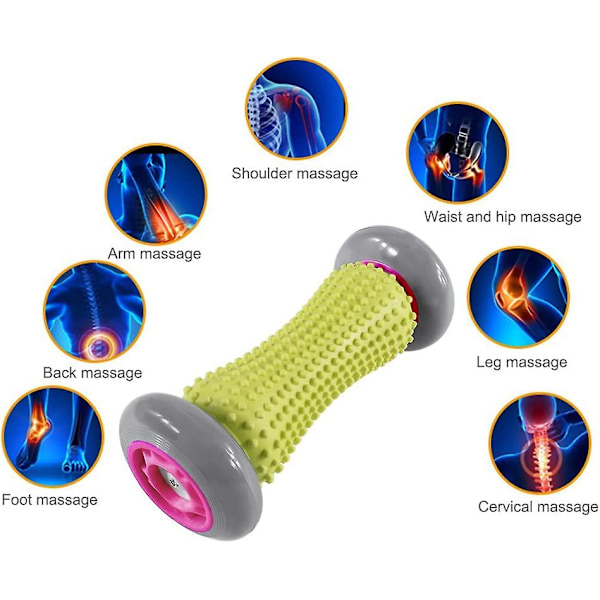 Fodrulle Muskelrullepind, Hånd- og Fodmassagerulle, Fascierulle Fodrulle Massagestav, Håndled og Underarmsøvelsesrulle, Restitution