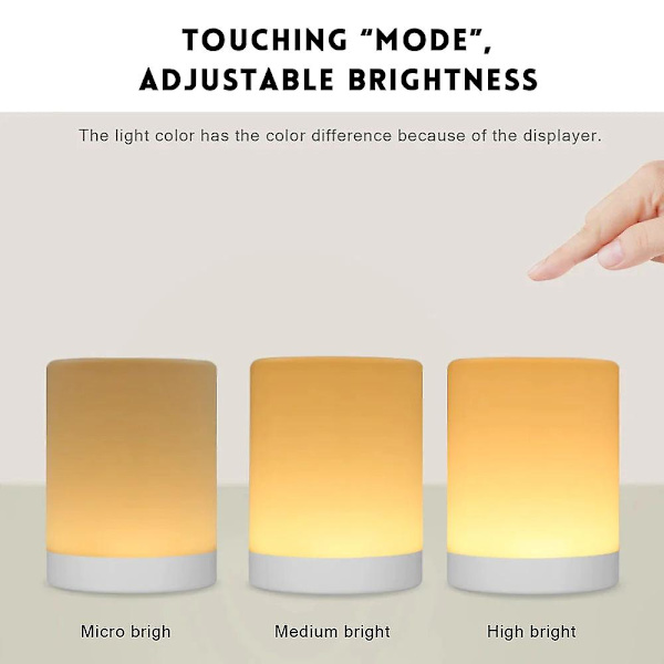 Uppladdningsbar smart led touch control nattlampa induktion dimmer intelligent sänglampa bärbar lampa dimbar rgb färgbyte