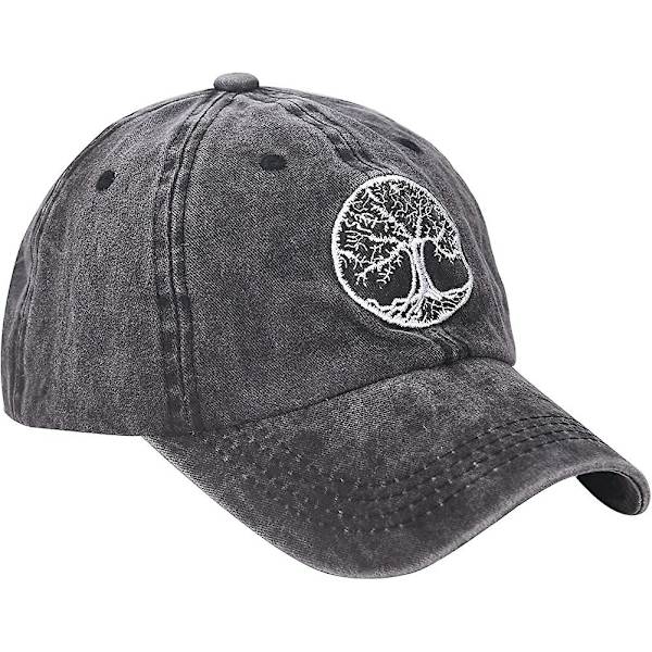 Miesten Tree Of Life Vintage -pesty Denim -säädettävä Baseball-lippis Isänpäivälahja Heilwiy