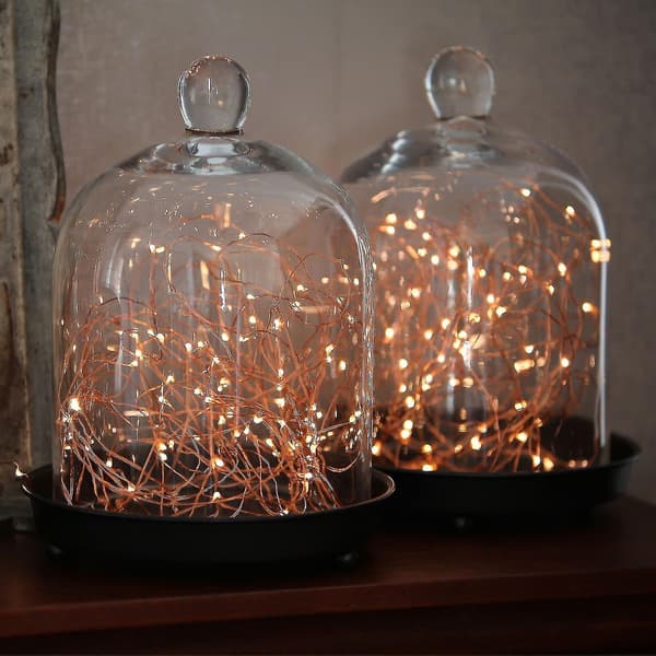 Koppertråd Fe Lys Plug In, Led Juletre Vanntett Lys